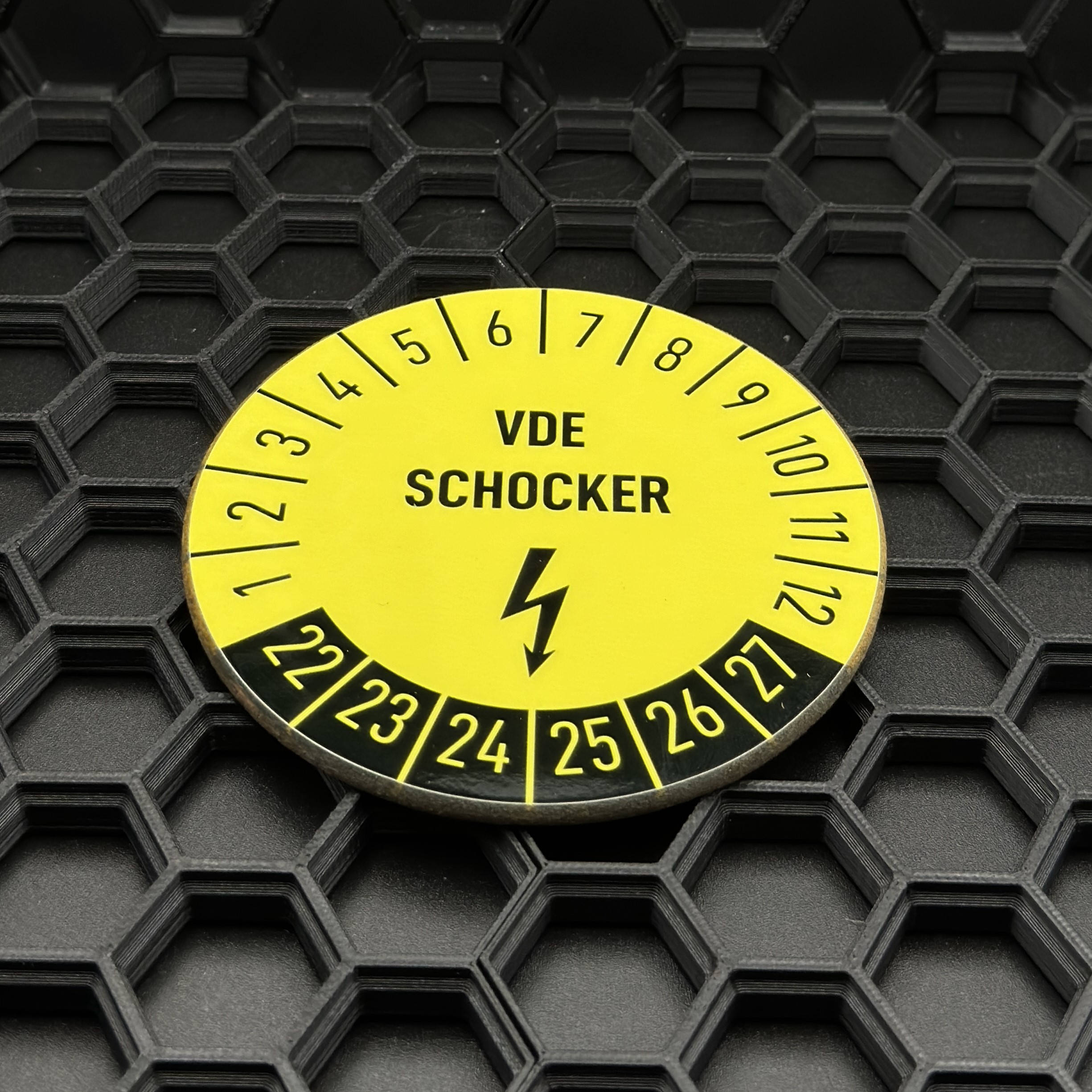 Untersetzer Prüfplaketten - VDE SCHOCKER