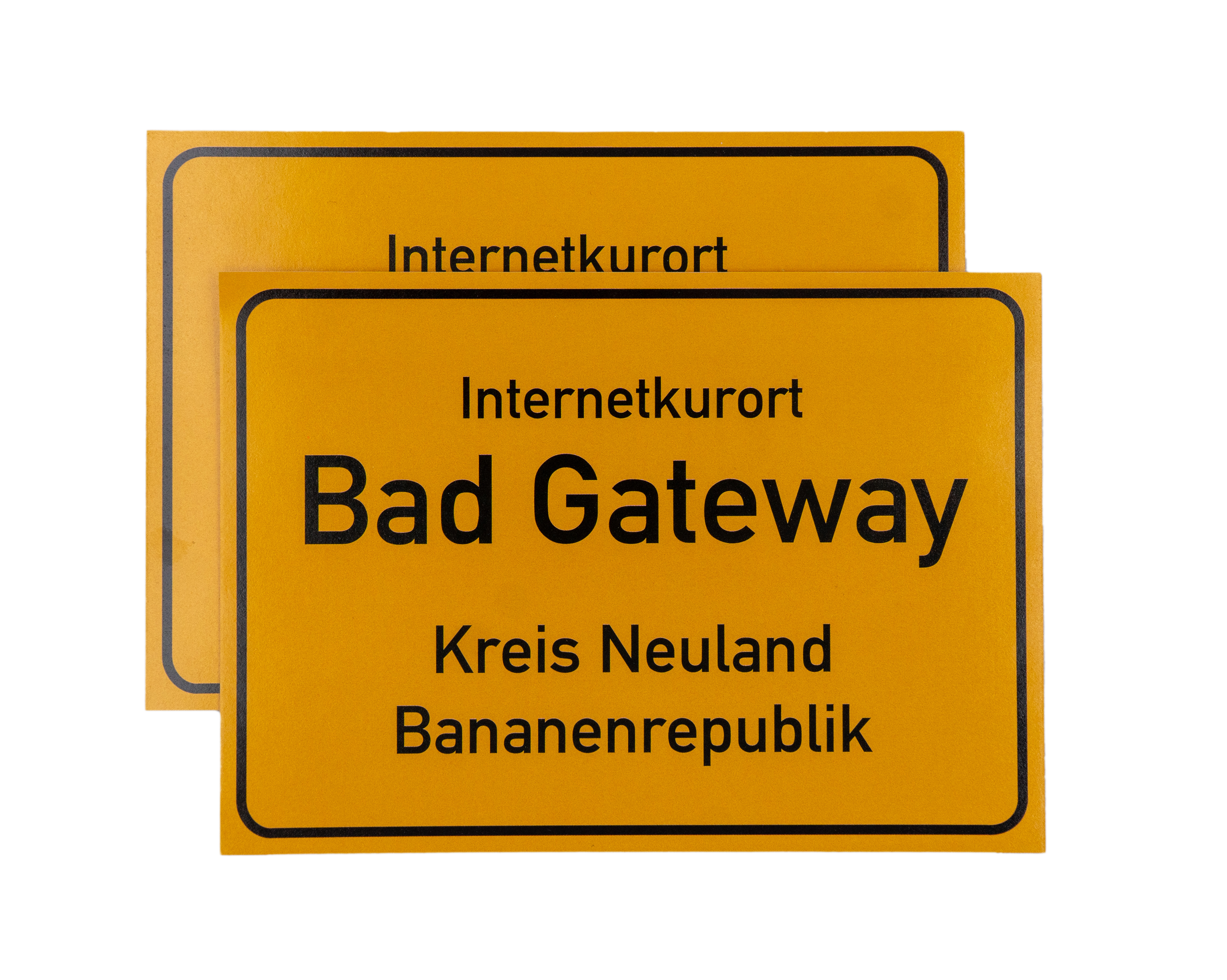 2x Aufkleber - Internetkurort Bad-Gateway