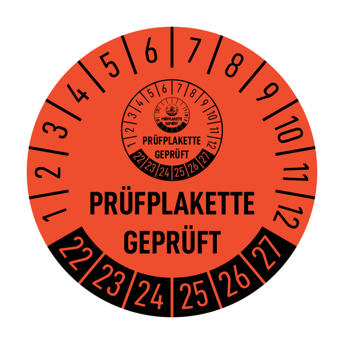 Aufkleber - 10 Prüfplaketten