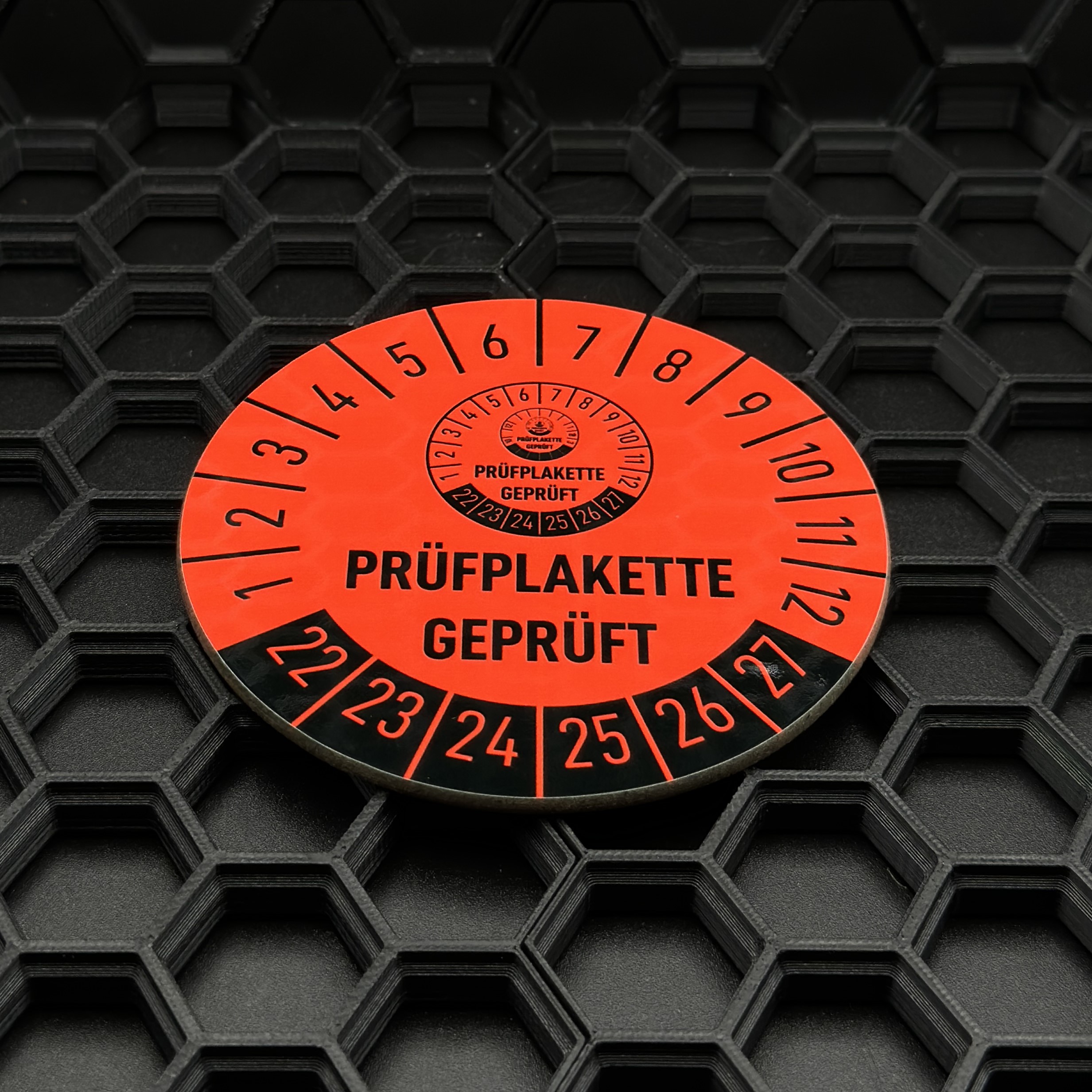 Untersetzer Prüfplaketten - PRÜFPLAKETTE GEPRÜFT