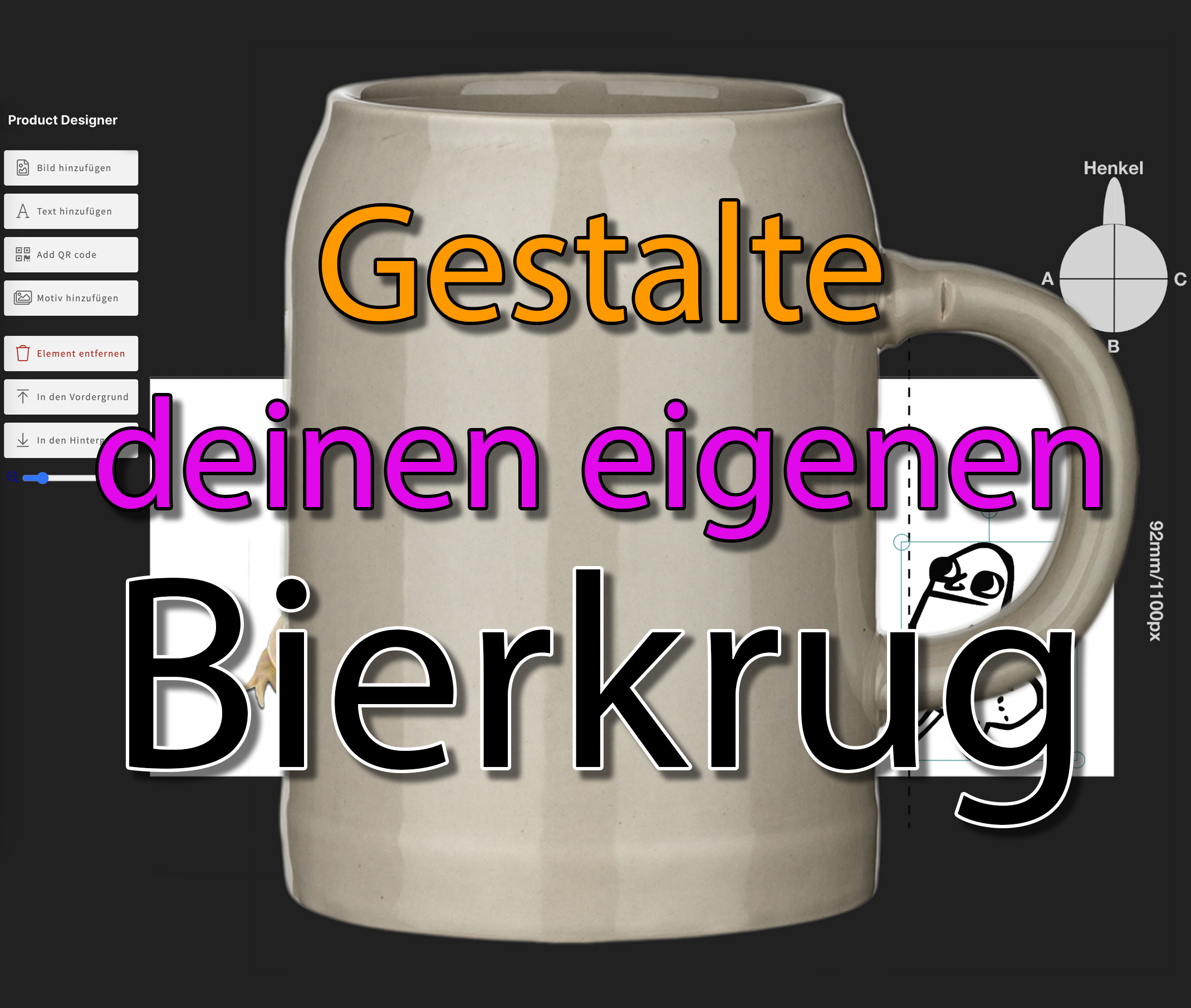 Bierkrug gestalten