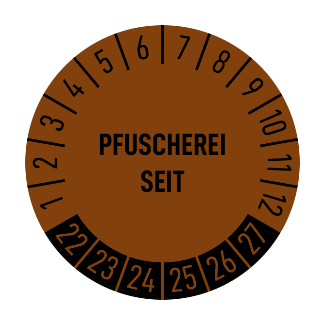 Aufkleber - 10 Prüfplaketten