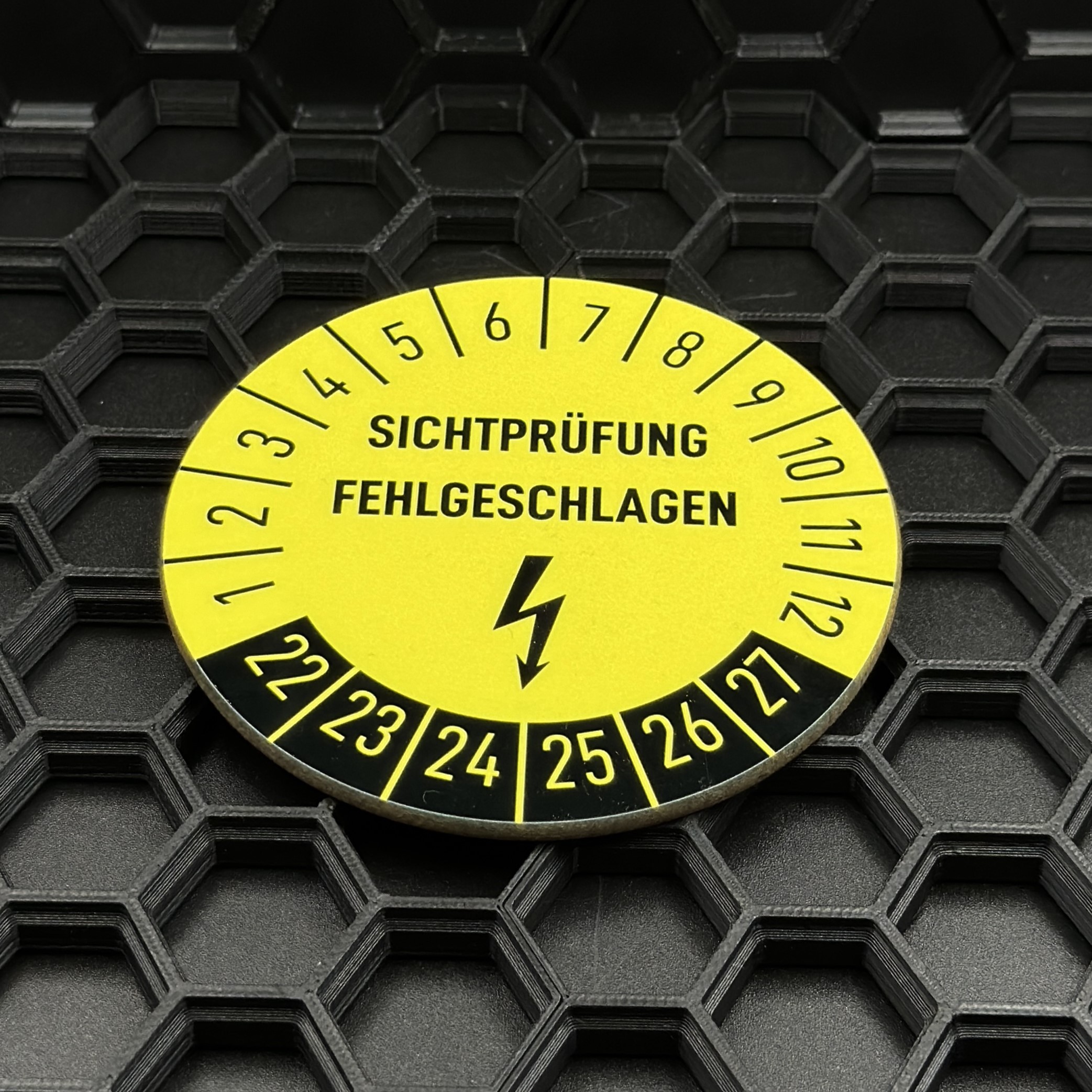 Untersetzer Prüfplaketten - SICHTPRÜFUNG FEHLGESCHLAGEN