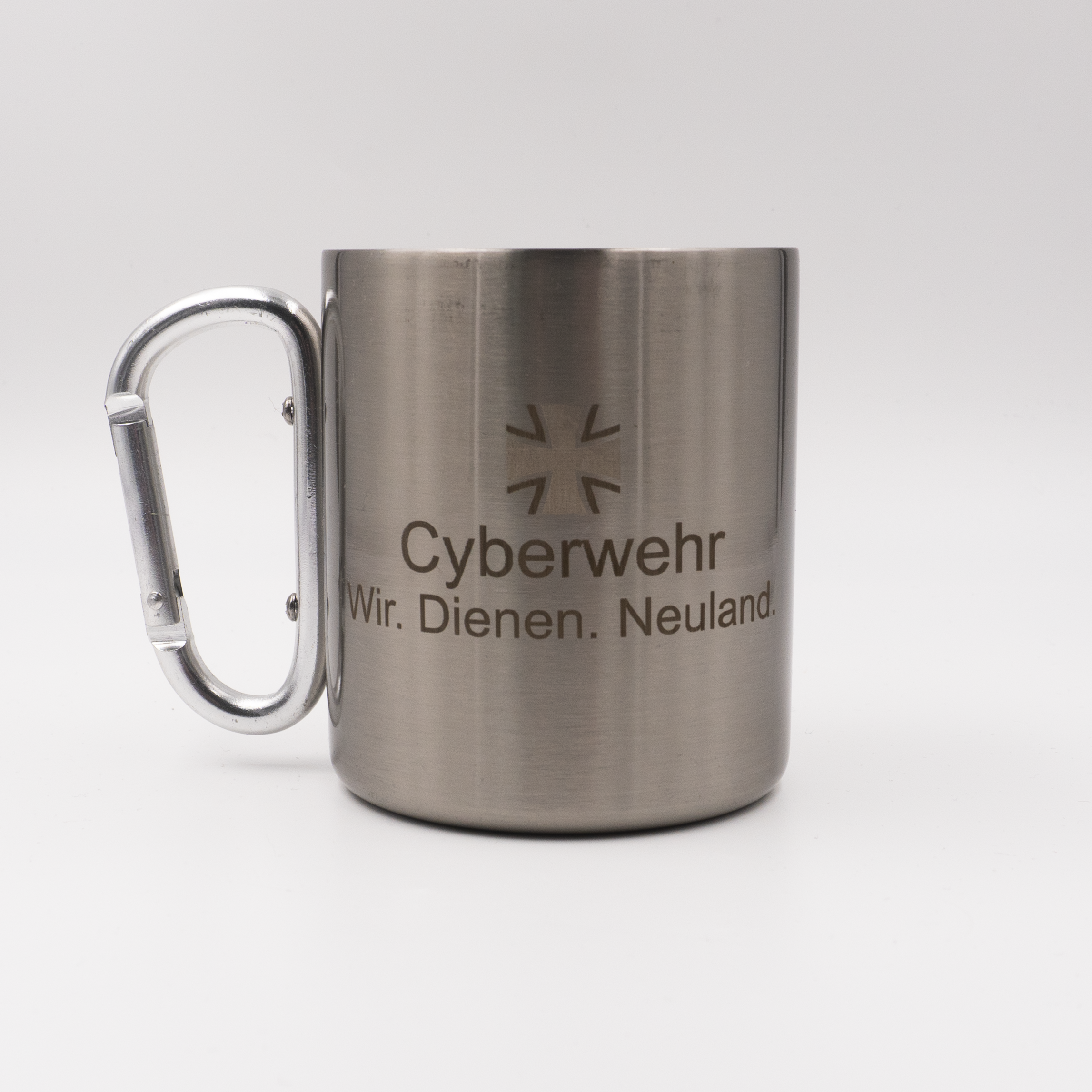 Edelstahltassen mit Karabiner - Cyberwehr